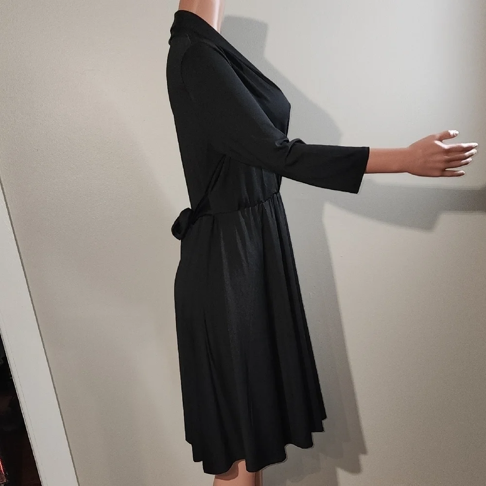 Chic Black Long Sleeve Dress - Picture 6 of 9